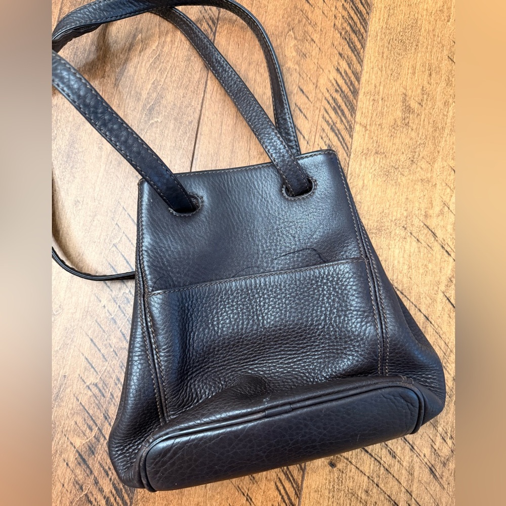 Vintage Coach Sonoma Dark Brown Pebbled Leather Bucket Bag 4923 Italy